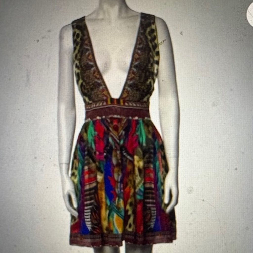 Camilla, Silk Mini Dress, Size L, In Excellent Condition